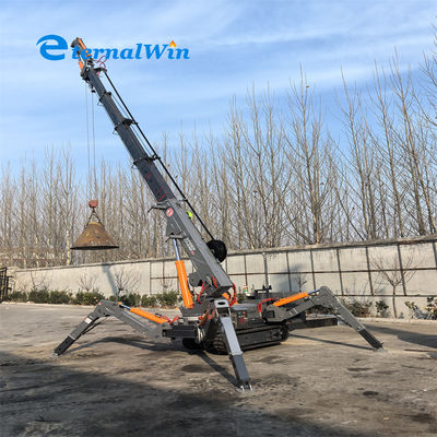 8.6m 최대 작업 반경 디젤 5톤 스파이더 크레인, 대형 건설 프로젝트용