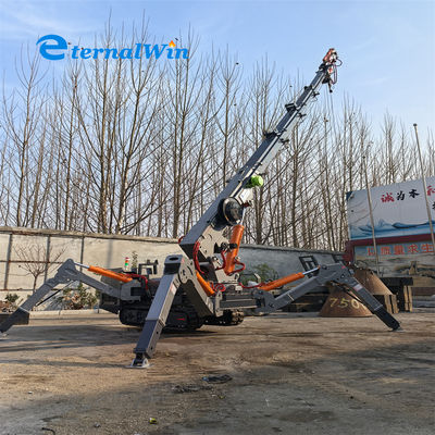 건설 프로젝트용 원격 제어 스파이더 크롤러 크레인 9.6 미터 기브 길이 15 미터 최대 들어올림 높이