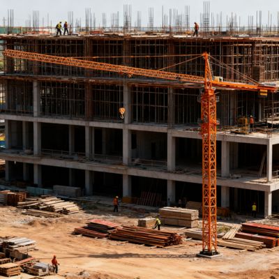 부하 용량 10T 타워 크레인 승강기 트롤링 속도 0-50mmin 건설 현장 및 창고 운영에 적합