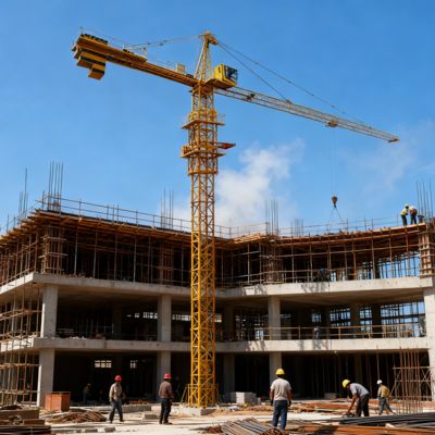 등반 0.5mmin 리프트 크레인 기계 10T 로딩 용량과 80mmin 호스팅 속도 산업용 중량 건설 장비